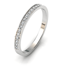 Charger l'image dans la galerie, Alliance en or blanc 750 sertie de 23 diamants