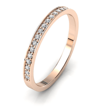 Charger l'image dans la galerie, Alliance en or rose 750 sertie de 23 diamants