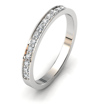 Charger l'image dans la galerie, Alliance en or blanc 750 sertie de 19 diamants