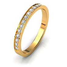 Charger l'image dans la galerie, Alliance en or jaune 750 sertie de 19 diamants