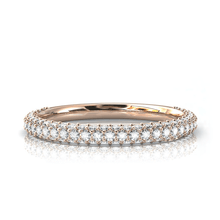 Charger l'image dans la galerie, Alliance en or rose 750 sertie de 97 diamants
