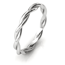 Charger l'image dans la galerie, Bague entrelacée en or blanc palladié 750