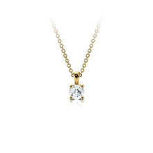 Charger l'image dans la galerie, Collier en or jaune 750 sertie d'un Diamant de 3.5 mm