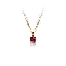 Charger l'image dans la galerie, Collier en or jaune 750 serti d'un grenat Rhodolite de 3.5 mm