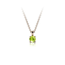 Charger l'image dans la galerie, Collier en or rose 750 sertie d'un Péridot de 3.5 mm