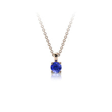 Charger l'image dans la galerie, Collier en or rose 750 serti d'une Tanzanite de 3.5 mm