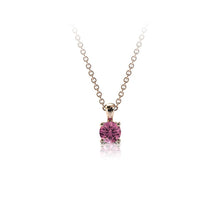 Charger l'image dans la galerie, Collier en or rose 750 serti d'une Tourmaline de 3.5 mm