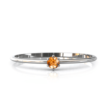 Charger l'image dans la galerie, Mini solitaire en or blanc 750 serti d'une Citrine