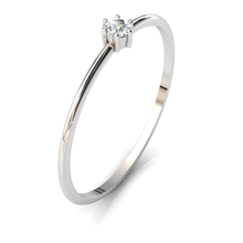 Charger l'image dans la galerie, Mini solitaire en or blanc 750 serti d'un Diamant