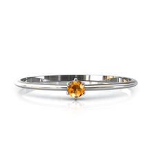 Charger l'image dans la galerie, Mini solitaire en or blanc palladié 750 serti d'un grenat Spessartite