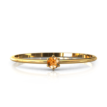 Charger l'image dans la galerie, Mini solitaire en or jaune 750 serti d'une Citrine