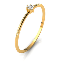 Charger l'image dans la galerie, Mini solitaire en or jaune 750 serti d'un Diamant