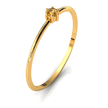 Charger l'image dans la galerie, Mini solitaire en or jaune 750 serti d'un grenat Spessartite