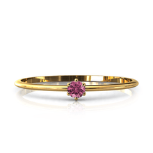 Charger l'image dans la galerie, Mini solitaire en or jaune 750 serti d'une Tourmaline