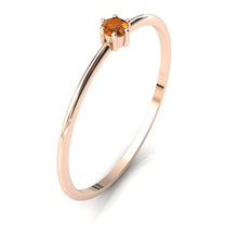 Charger l'image dans la galerie, Mini solitaire en or rose 750 serti d'une Citrine