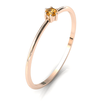 Charger l'image dans la galerie, Mini solitaire en or rose 750 serti d'un grenat Spessartite