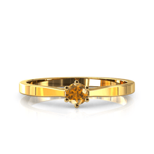 Charger l'image dans la galerie, Solitaire en or jaune 750 serti d'un grenat Spessartite de 3,5 mm