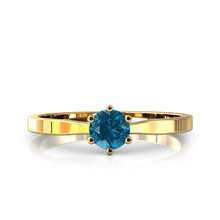 Charger l'image dans la galerie, Solitaire en or jaune 750 serti d'une topaze de 4,5 mm