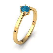 Charger l'image dans la galerie, Solitaire en or jaune 750 serti d'une topaze de 4,5 mm