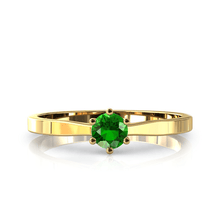 Charger l'image dans la galerie, Solitaire en or jaune 750 serti d'une tsavorite de 4 mm
