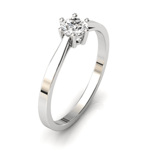 Charger l'image dans la galerie, Solitaire en or blanc palladié 750 serti d'un diamant de 4,5 mm
